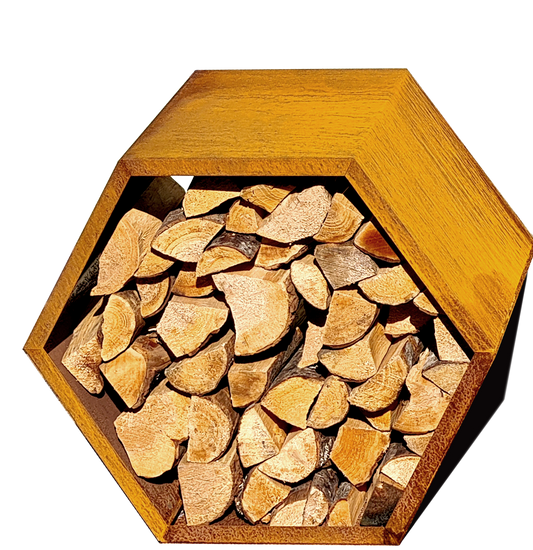 Hexagon Honeycomb Wood Rack 600